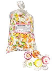 2,5 kg Fruktkarameller med Fruktmotiver