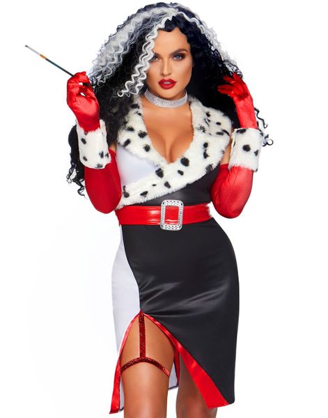 101 Dalmatiner Inspirerad Cruella De Vil Dräkt