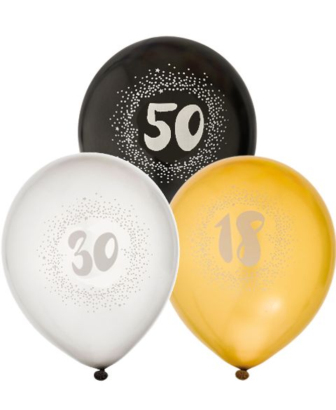 VÄLJ BLAND 7 TAL - 6 stk Ballonger 30 cm