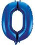 JUMBO Royal Blå Sifferballonger 0-9 - 86 cm