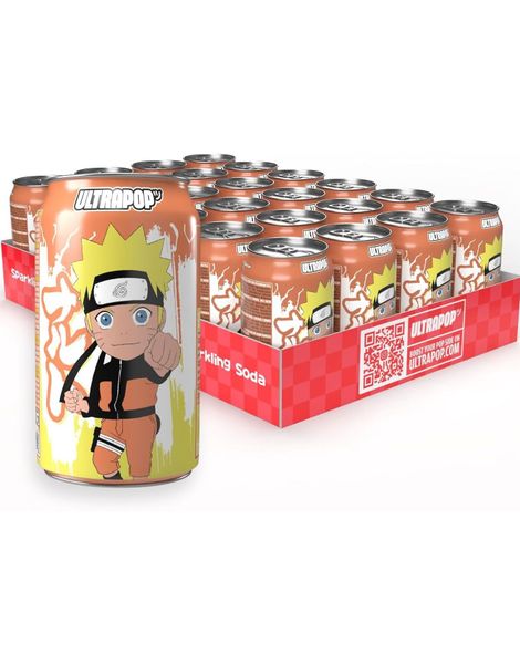 24 st Naruto Orange Soda - Läsk med Apelsinsmak - ULTRAPOP - Helt Brett 24x330 ml (Japan)