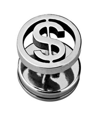 Fejkpiercing med Dollartecken
