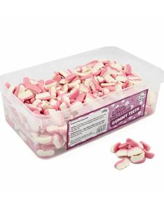600 stk Sweetshop Gummy Teeth - Låda med Skumtennar 1,02 kg