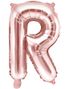 Rose Guldfärgade Bokstavsballonger A-Z - 35 cm