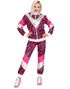 80-talls UV Glow Grilldress med Rosa Tigermotiv til Voksen