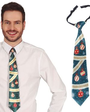 Grønt Slips med Forskjellige Julemotiver 45 cm