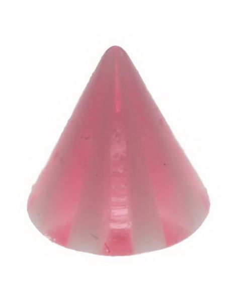 Stripete Spike Pink - 3 mm Akrylkula till 1,2 mm stång