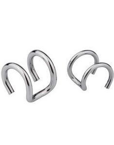 Double Lined Ear Cuff - Silver