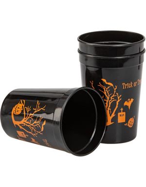 4 stk Svarte Trick or Treat Plastkrus