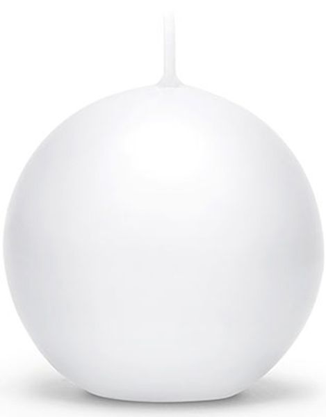 Vitt Kulformat Stearinljus 6 cm
