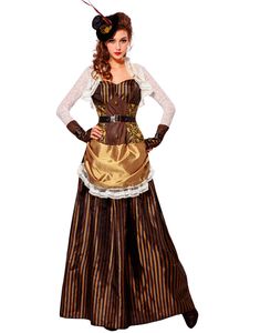 Läcker Steampunk Maskeraddräkt med Mini Topphatt