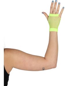 Korte Fingerløse Nettinghansker - Neon Gule