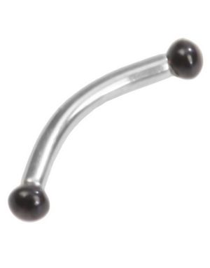 Dual Micro Ball Black Balls - 1.2 x 8 mm Ögonbrynspiercing