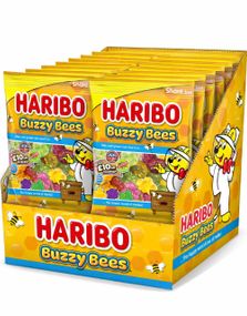 12 st Haribo Buzzy Bees - Blomster- og Bieformede Skum- og Vingummi Godteribitar - Hel Låda 1,68 kg