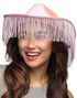 Cowboyhatt med Frynser – Holografisk Rosa