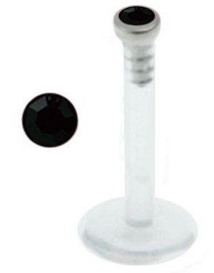 Single Diamond - Labrett med Svart Sten