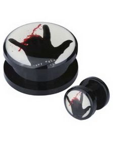 Heavy Metal - Svart Piercing Plugg