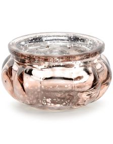 4 stk Runde Rosegullfargede Telysholdere - 6x3 cm