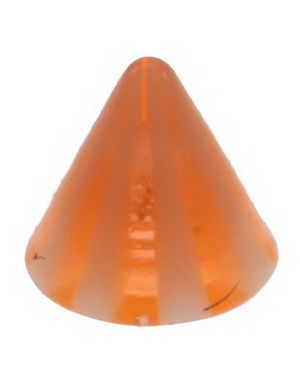 Stripete Spike Orange - 3 mm Akrylkula till 1,2 mm stång