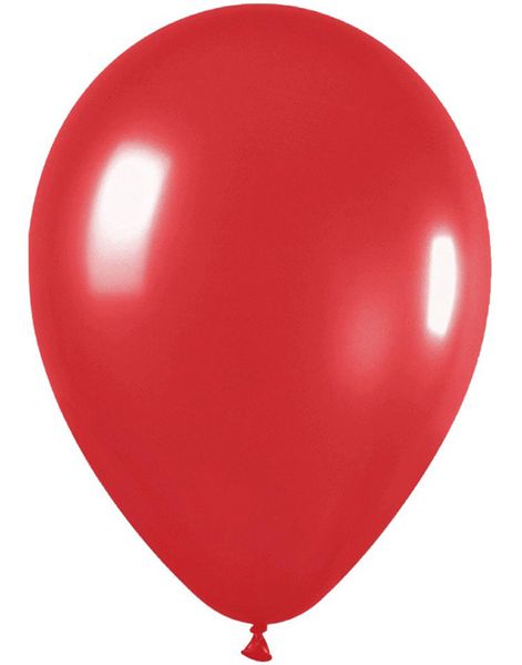 Röd Metallic Ballonger 23 cm - 100 stk MEGAPACK