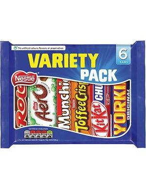 Nestle Sjokolade Multipack - 6 Forskjellige Sjokolader - 246 gram