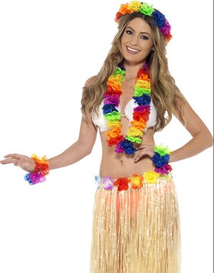 Regnbågsfärgat Hawaii-Sett 4 Delar