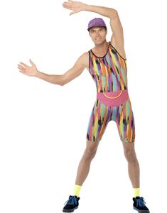 90-Tals Aerobics Instruktör Herrkostym