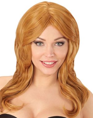 Ginger Peruk med Lindsay Frisyr - Kan Stylas!