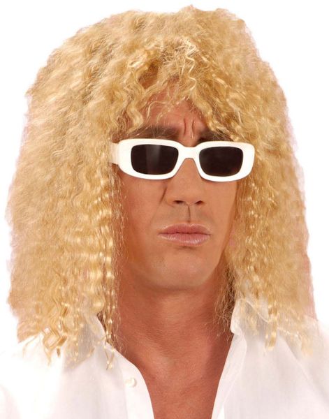 Blond Lång Peruk till Man med Lockar