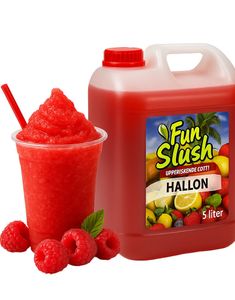 5 liter Hallon Slush-Koncentrat – 30 liter Färdig Popz Fun Slush
