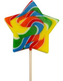 Candy Realms Star Lolly - Stor Stjerneformet Kjærlighet på Pinne 125 gram