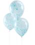 5 stk 30 cm - Genomskinliga Ballonger med Blå Konfetti - Plocka och Mixa