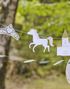 2 stk Banner med Blader, Hest og Prinsesse Tema 2 Meter - Princess Party