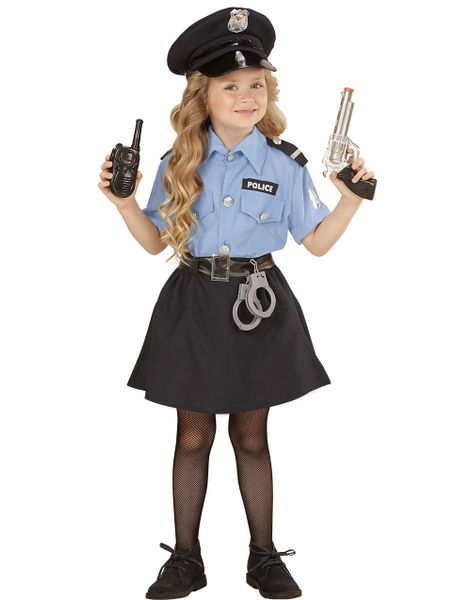 Blå Polisuniform för Flickor