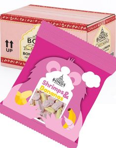 20 stk Shrimps and Bananas - Bonds of London - Hel Eske 1 kg (UK)