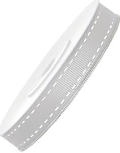 SILVERFÄRGAT Ribbat Band med Sting-Motiv 25 m x15 mm