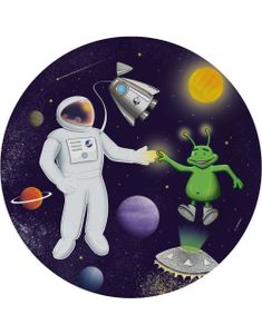 8 st Tallrikar 23 cm - Space Party