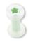 Green Star Akryl - Vit Piercing Plugg