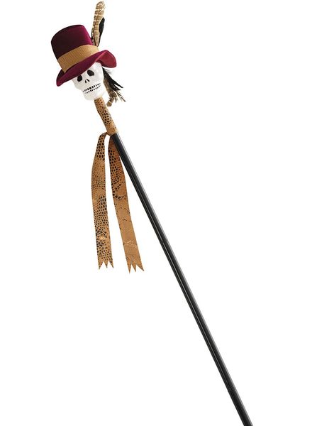 Voodoo Witch Doctor Cane - Käpp med Dödskalle 112 cm