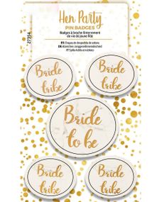 5 stk Bride to Be och Bride Tribe Knappar