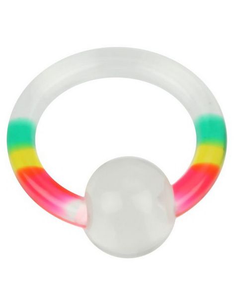 Akryl Jamaica Color Ball Closure Ring Piercing
