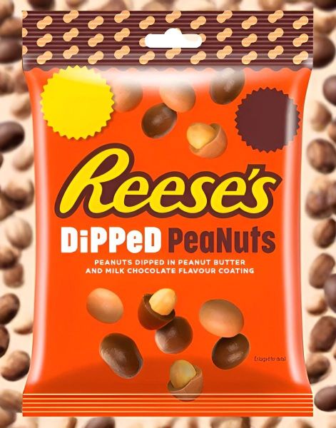 Reese’s Dipped Peanuts - Peanøtter Dyppet i Peanøttsmør og Sjokolade 68 gram (USA)