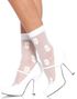 Vita Sockor med Blommor
