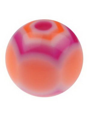 Hexagonal Rosa - 6 mm Akrylkula till 1,6 mm stång