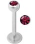 Labret med Mörk Rosa Sten