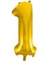 JUMBO Guldfärgade Sifferballonger 0-9 - 86 cm