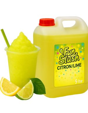 5 liter Citron/Lime Slush-koncentrat – 30 liter färdig Popz Fun Slush