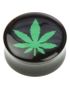 Weed - Svart Piercing Plugg
