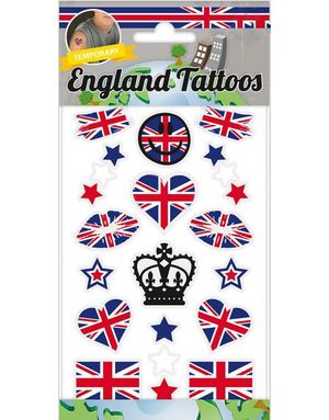 Midlertidige Tatoveringer med Britisk Supporter Tema