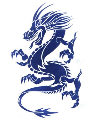 Blue Dragon (Fake Tattoo)
